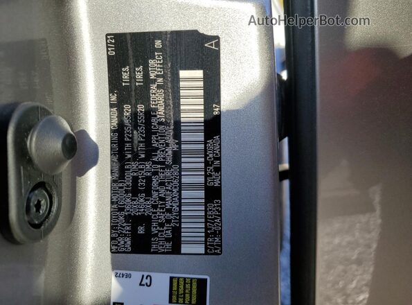 2T2YGMDAXMC062800 2021 LEXUS RX Silver 