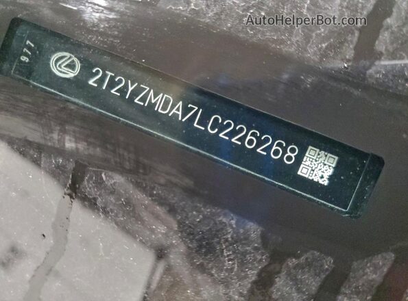 2T2YZMDA7LC226268 2020 LEXUS RX Gray 