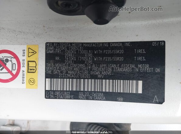 2T2ZZMCA0JC106265 2018 LEXUS RX 350 White Engine compartment view