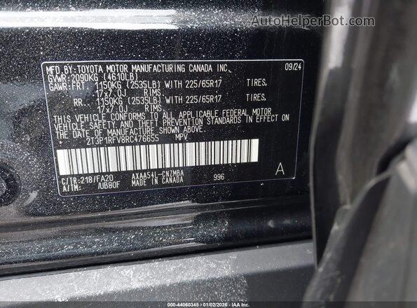 2T3P1RFV8RC476655 2024 TOYOTA LE Black 