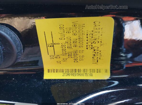 2T3RFREV1HW615288 2017 TOYOTA LE Black Engine compartment view
