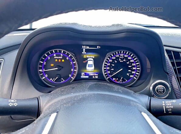 JN1FV7EL7HM701889 2017 INFINITI Q60 Black Vista del cuadro de instrumentos