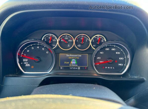 3GCUYDED8MG157015 2021 CHEVROLET SILVERADO Gray Вид щитка приладів