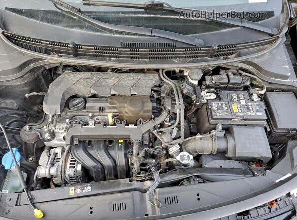 3KPA24AD1NE466719 2022 KIA RIO Black Vista del compartimento del motor