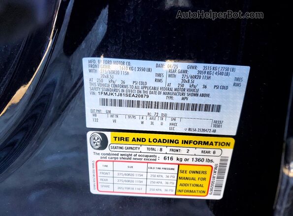 1FMJK1J81SEA20879 2025 FORD EXPEDITION Black 