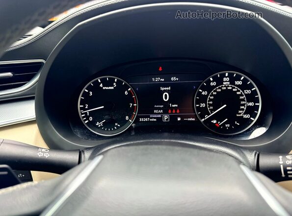 3PCAJ5M32LF101467 2020 INFINITI QX50 Burgundy Вид щитка приладів