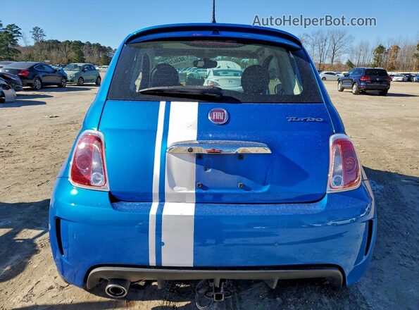 3C3CFFCH9JT420865 2018 FIAT 500 Blue Вид ззаду