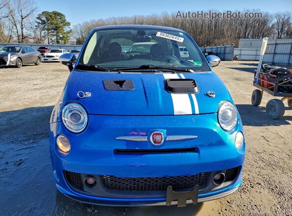 3C3CFFCH9JT420865 2018 FIAT 500 Blue Вид спереду