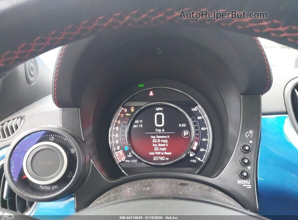 3C3CFFFH3JT532198 2018 FIAT 500 Blue Հետևի նստատեղերի տեսք