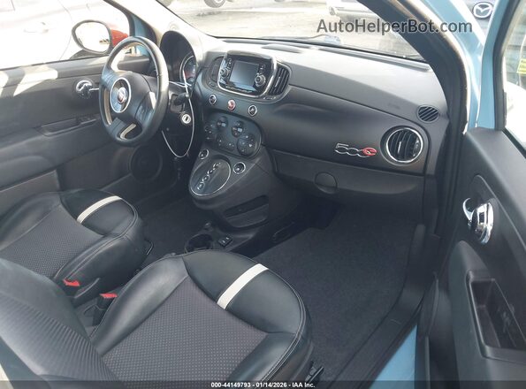 3C3CFFGE3GT221951 2016 FIAT 500E Blue Widok wnętrza z przodu
