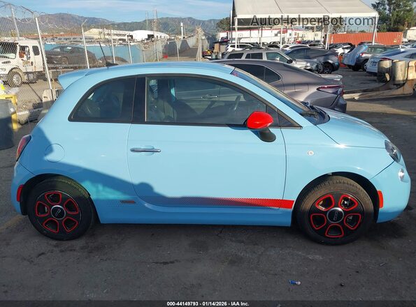 3C3CFFGE3GT221951 2016 FIAT 500E Blue Widok wnętrza z tyłu