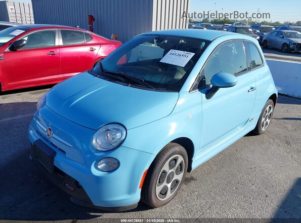 3C3CFFGE7GT221984 2016 FIAT 500E Blue Vista frontal