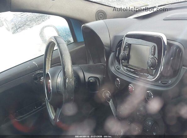 3C3CFFGE9GT221985 2016 FIAT 500E Light Blue Rear interior view