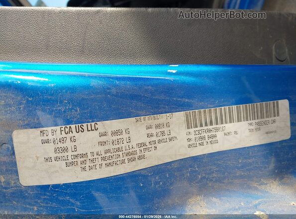 3C3CFFKR0HT580167 2017 FIAT 500 Blue Շարժիչի բաժամունքի տեսք