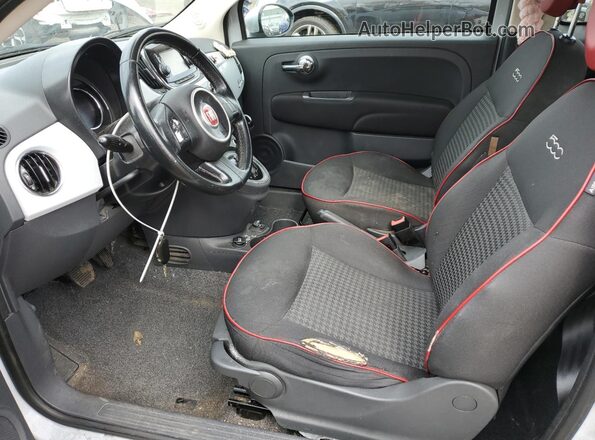 3C3CFFKRXHT671477 2017 FIAT 500 Синий Вид салона спереди