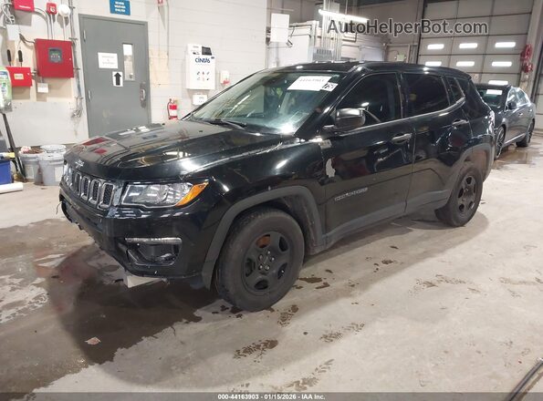 3C4NJCAB3JT204770 2018 JEEP COMPASS Black წინა მარცხენა ხედი სამი მეოთხედიდან