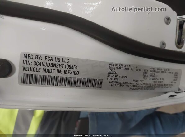 3C4NJDBN2RT109661 2024 JEEP COMPASS White Widok komory silnika