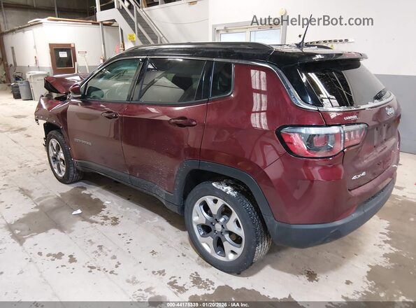 3C4NJDCB8LT216242 2020 JEEP COMPASS Maroon Tył lewy