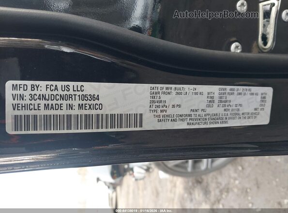 3C4NJDCN0RT105364 2024 JEEP COMPASS Black Շարժիչի բաժամունքի տեսք