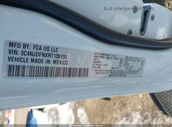 3C4NJDFNXRT135130 2024 JEEP COMPASS White Engine compartment view