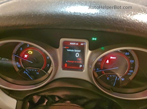 3C4PDCAB1LT180374 2020 DODGE JOURNEY Gray Вид щитка приладів