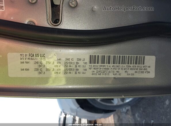 3C4PDCGB7GT181719 2016 DODGE JOURNEY Gray Engine compartment view