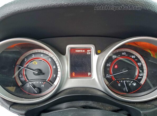 3C4PDDBG1HT567224 2017 DODGE JOURNEY Red Instrument cluster view