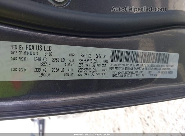 3C4PDDEGXGT221344 2016 DODGE JOURNEY Blue Вид підкапотного простору