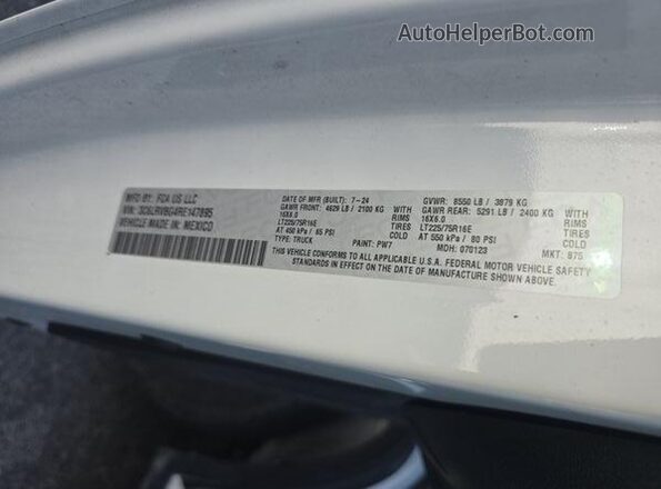 3C6LRVBG4RE147895 2024 RAM PROMASTER 1500  Front left