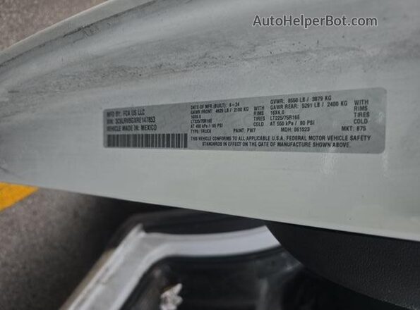 3C6LRVBGXRE147853 2024 RAM PROMASTER 1500  Front left