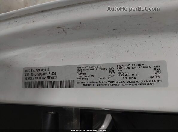 3C6LRVDG4NE121076 2022 RAM PROMASTER 2500 White Engine compartment view