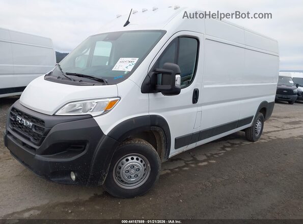 3C6LRVDG9SE504426 2025 RAM PROMASTER 2500 White წინა მარცხენა ხედი სამი მეოთხედიდან