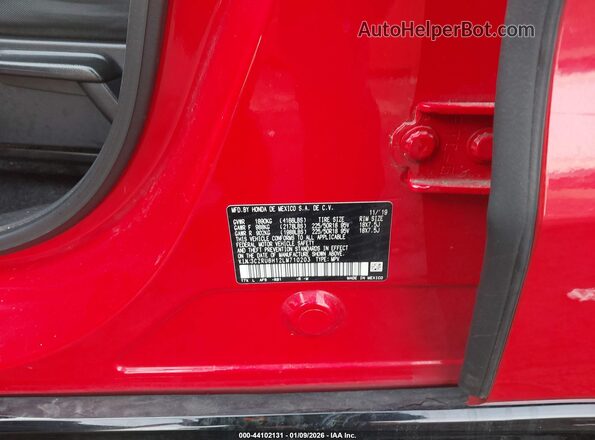 3CZRU6H12LM710203 2020 HONDA HR-V Red Вид підкапотного простору