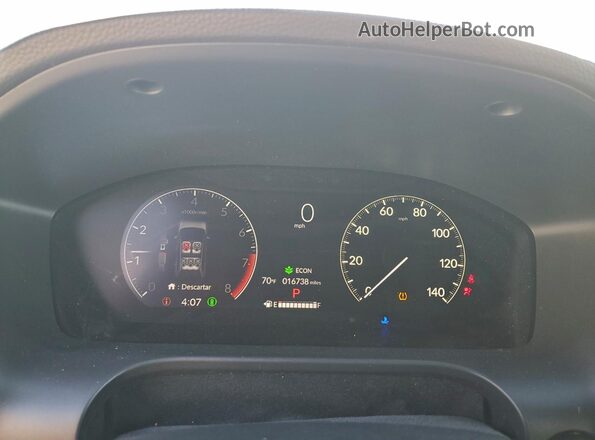 3CZRZ1H59SM706719 2025 HONDA HR-V White Вид щитка приладів