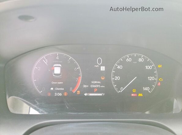 3CZRZ2H79PM736575 2023 HONDA HR-V White Вид щитка приладів
