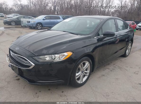 3FA6P0H71JR194911 2018 FORD FUSION Black Передня ліва чверть