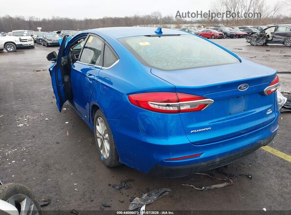 3FA6P0HD1LR185957 2020 FORD FUSION Blue Rear left