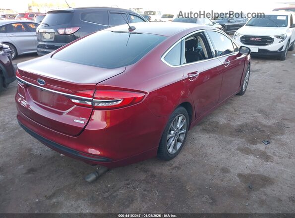 3FA6P0HDXHR365560 2017 FORD FUSION Red 