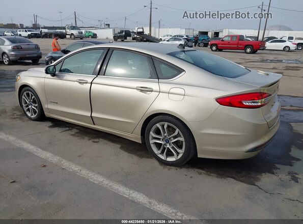 3FA6P0LU2HR230516 2017 FORD FUSION HYBRID Beige Trasero izquierdo