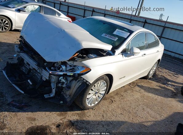 3FA6P0LU9GR203795 2016 FORD FUSION HYBRID Белый Передняя левая четверть