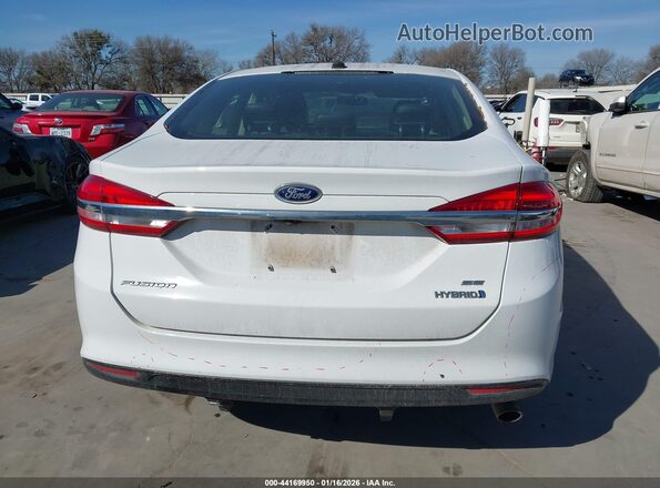 3FA6P0LUXJR269425 2018 FORD FUSION HYBRID White 