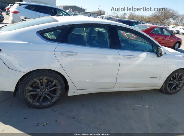 3FA6P0LUXJR269425 2018 FORD FUSION HYBRID White Vista interior trasera