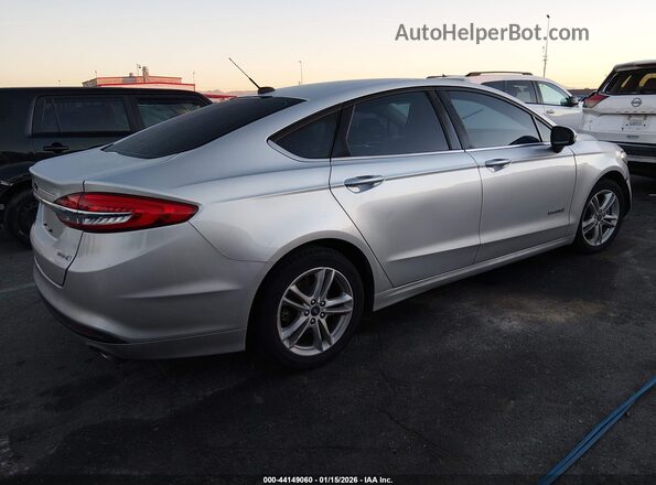 3FA6P0UU2JR279025 2018 FORD FUSION HYBRID Silver 
