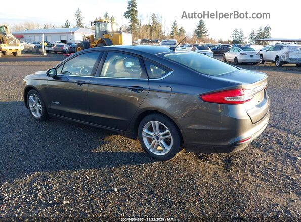 3FA6P0UU8JR142087 2018 FORD FUSION HYBRID Gray 