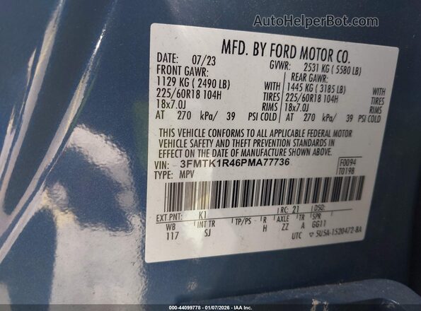 3FMTK1R46PMA77736 2023 FORD MUSTANG MACH-E Gray 