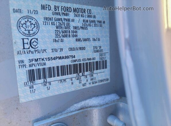 3FMTK1S54PMA99754 2023 FORD MUSTANG Gray Սալոնի հետևի տեսք