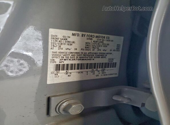 3FMTK3R70RMA04614 2024 FORD MUSTANG MACH-E PREMI Gray 