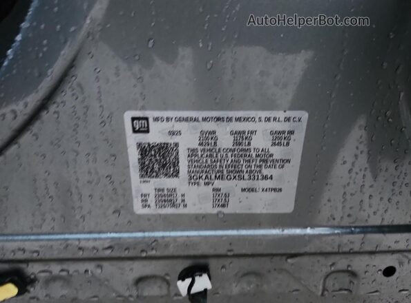 3GKALMEGXSL331364 2025 GMC TERRAIN Серый 