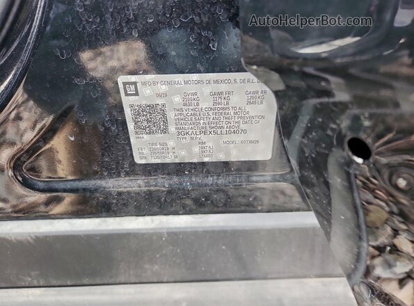 3GKALPEX5LL104070 2020 GMC TERRAIN Black VIN sticker view