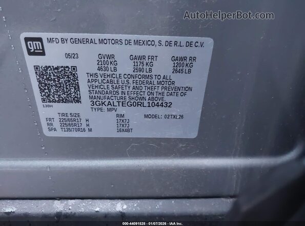 3GKALTEG0RL104432 2024 GMC TERRAIN  Engine compartment view